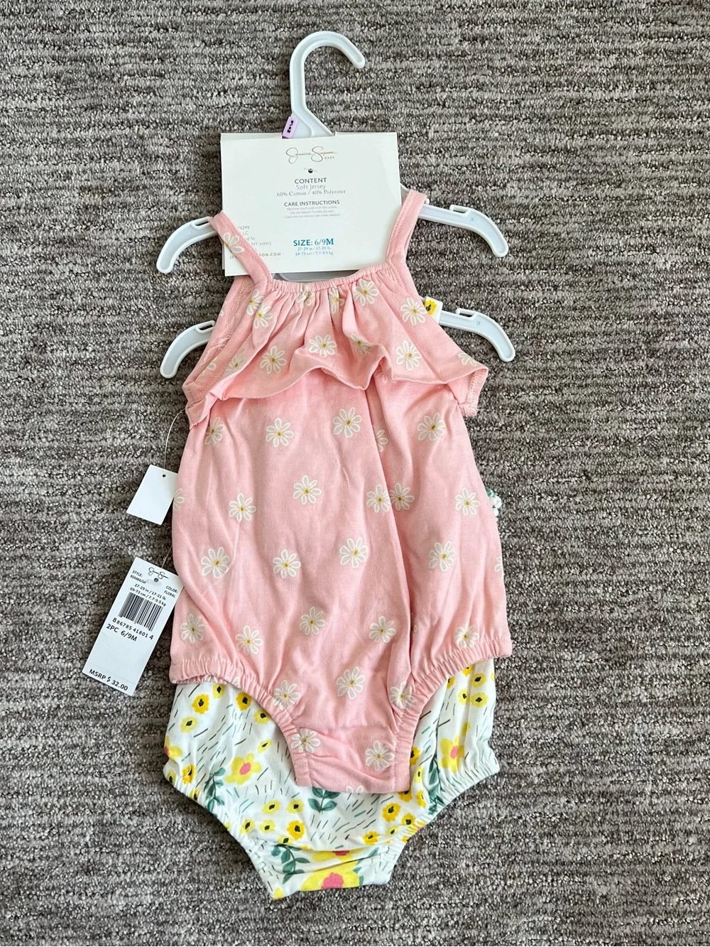 NWT Jessica Simpson Baby Summer Bodysuits 2 Pack